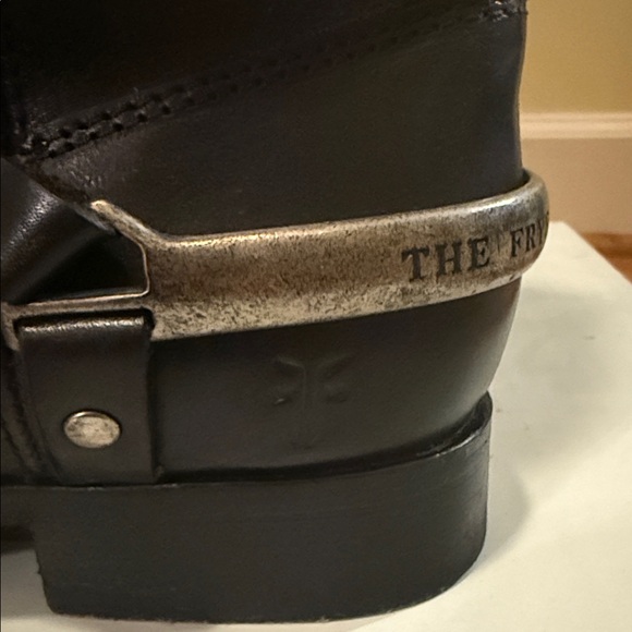 Frye Black Leather Heeled Boots - Picture 9 of 10